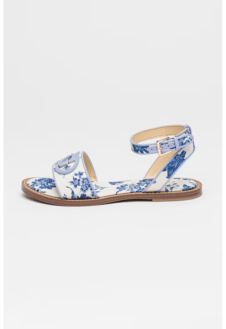 GUESS Sandale cu bareta pe glezna - Albastru lavanda/Crem