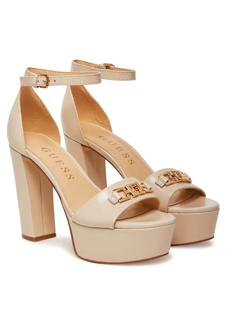 GUESS Sandale dama Piele naturala - Crem - Model FLJSET LEA03