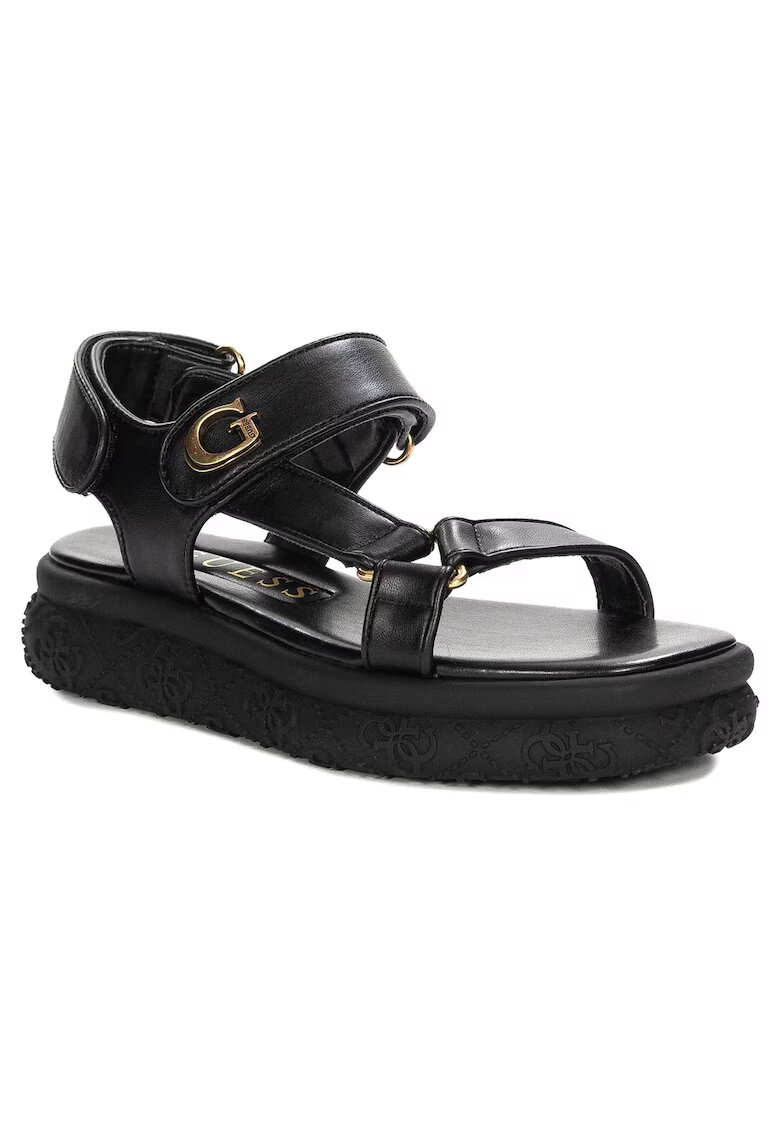GUESS Sandale din piele naturală pentru femei - Negru