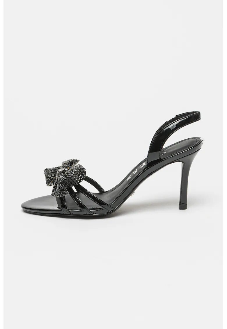 GUESS Sandale slingback cu strasuri - Negru