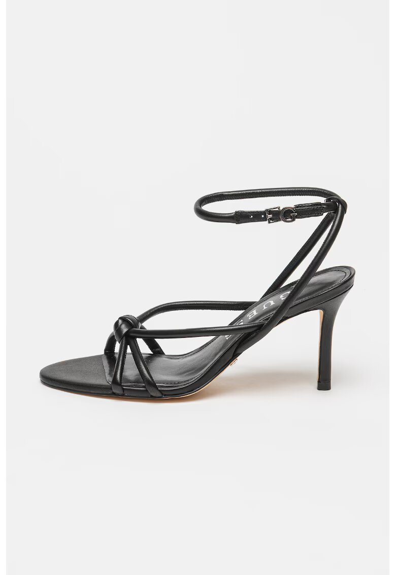 GUESS Sandale stiletto de piele - Negru