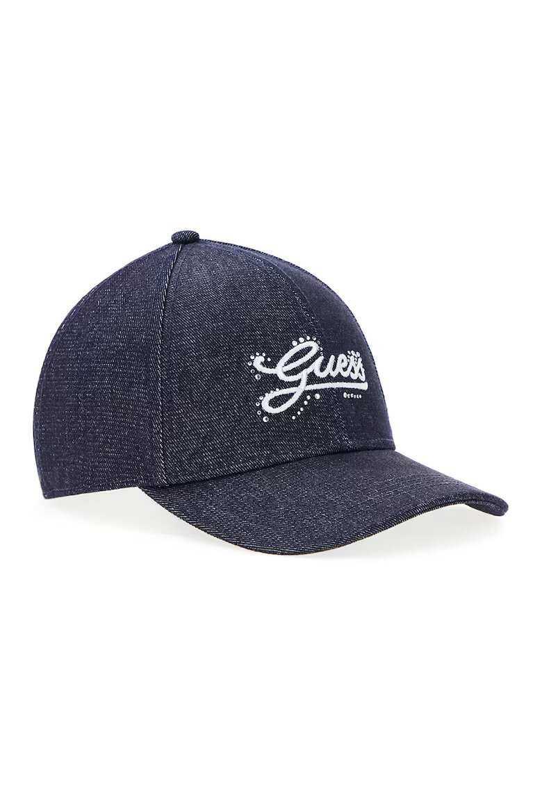 GUESS Sapca baseball din denim cu broderie logo - Negru