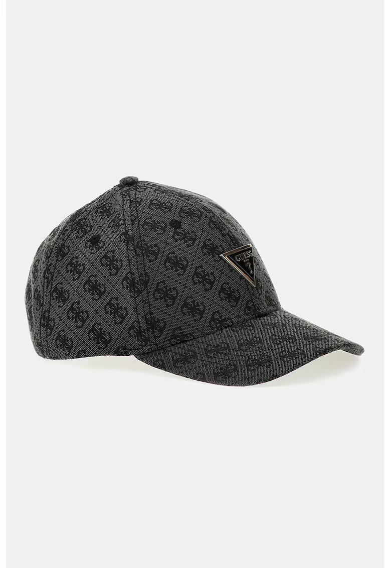 GUESS Sapca cu model monograma - Negru/Gri inchis