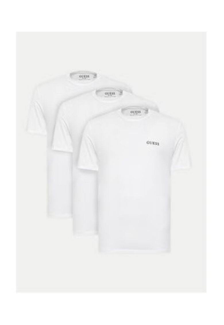 GUESS Set de 3 tricouri din bumbac cu logo discret
