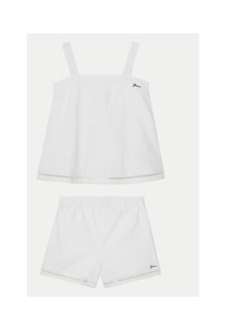 GUESS Set de top din bumbac si pantaloni scurti - 2 piese