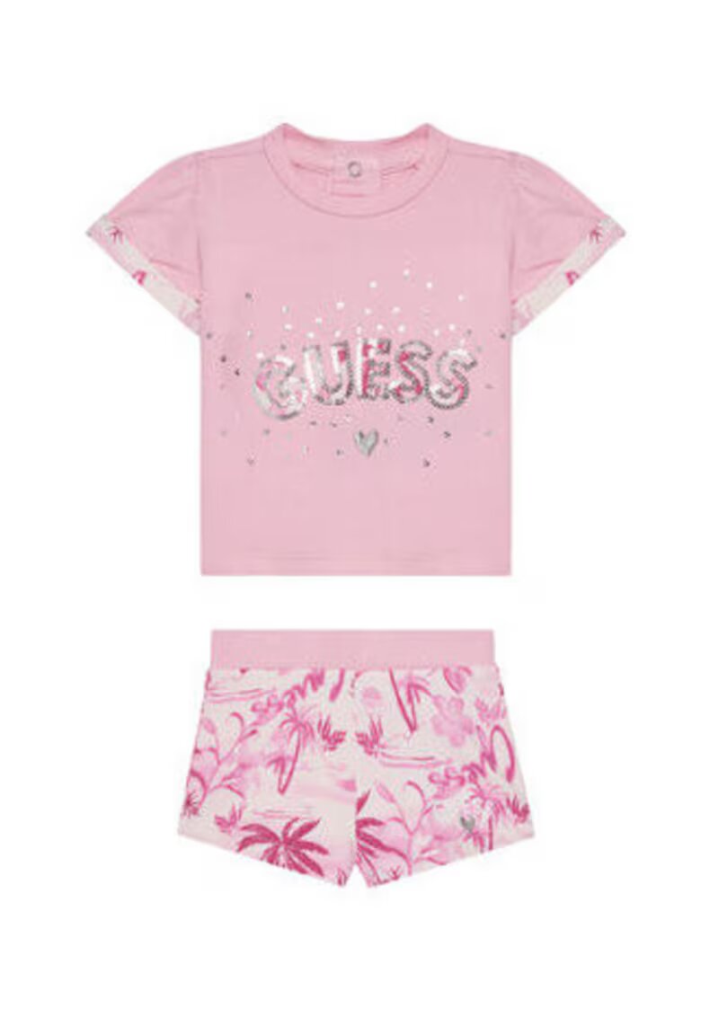 GUESS Set tricou si pantaloni scurti pentru fete
