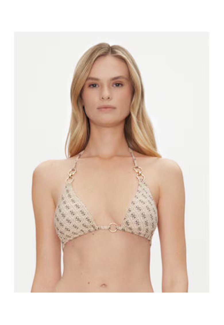 GUESS Sutien de baie halter triunghiular cu logo