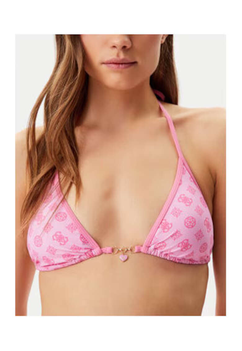 GUESS Sutien de baie triunghiular cu imprimeu logo