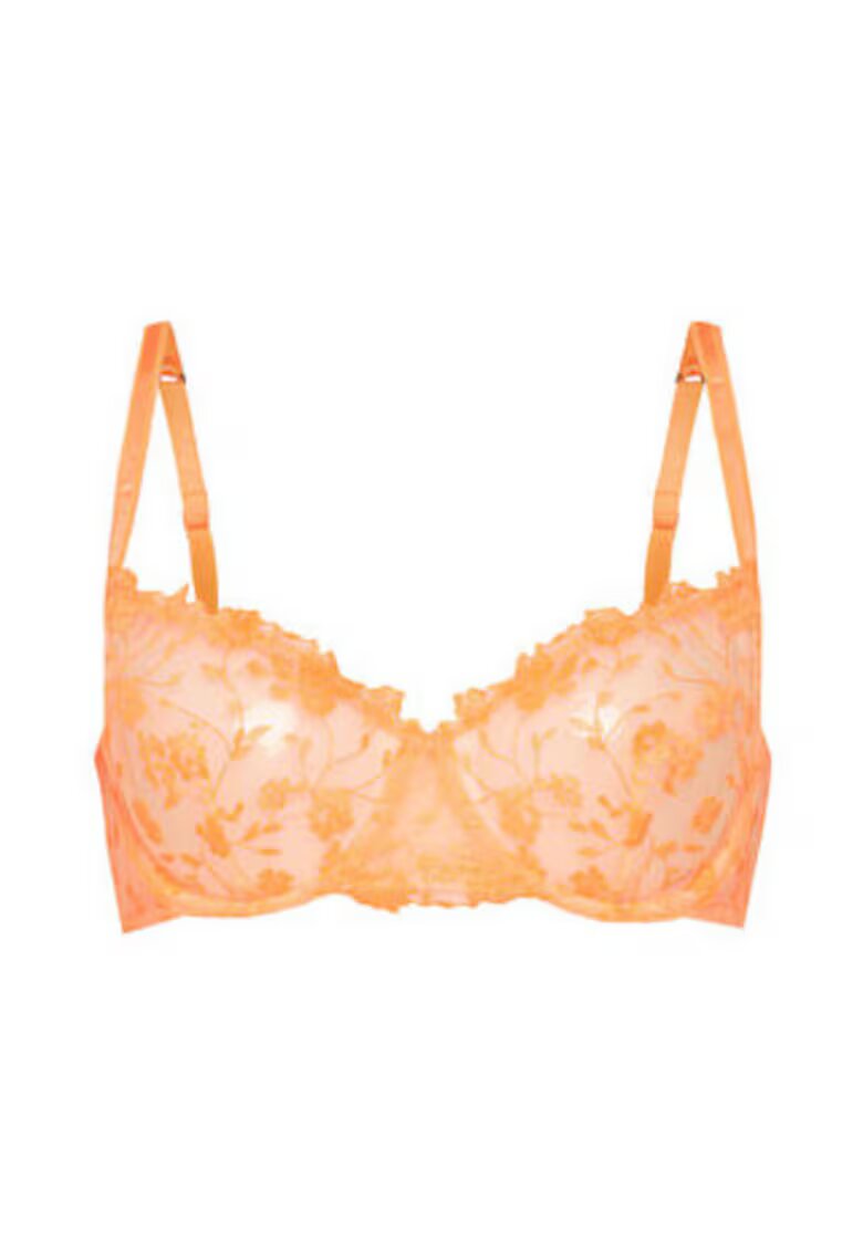 GUESS Sutien din dantela cu cupa triunghiulara