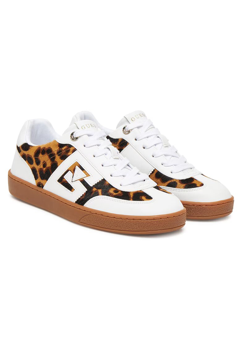 GUESS Tenisi dama Leopa - piele naturala - FLTNC2 PEL12 - alb