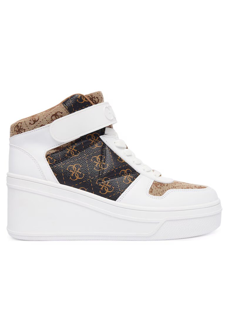 GUESS Tenisi dama piele ecologica - Alb