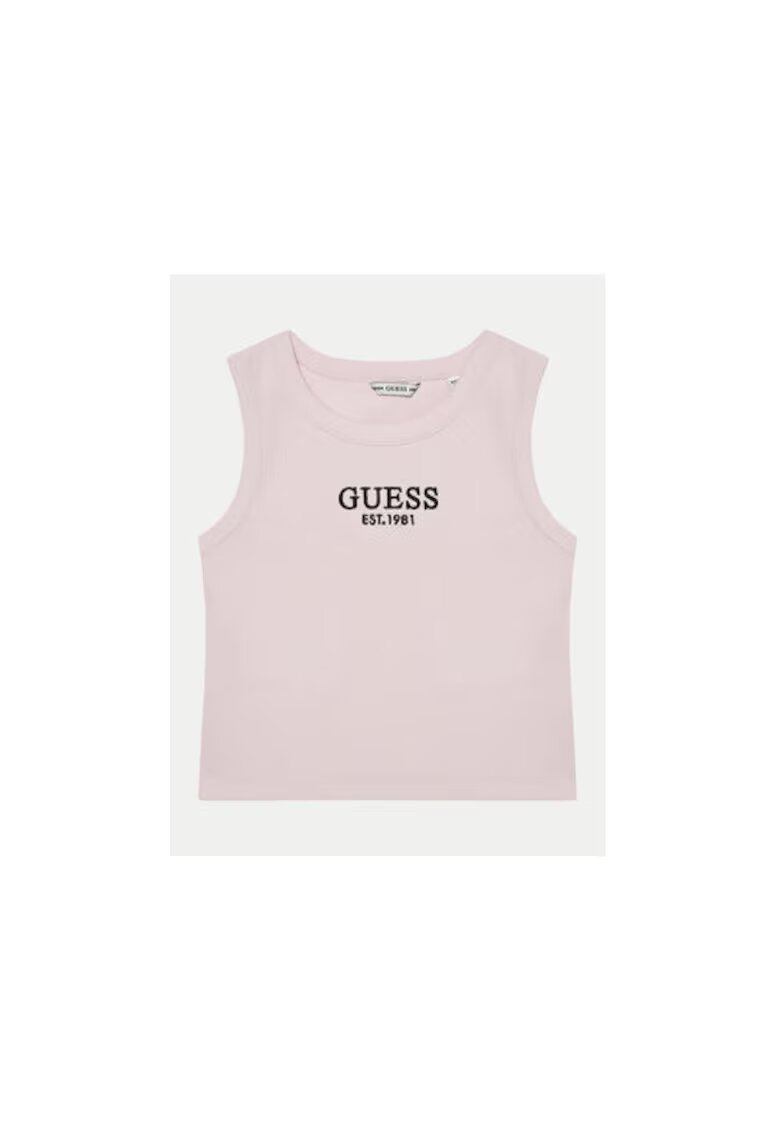 GUESS Top cu logo si decolteu rotund