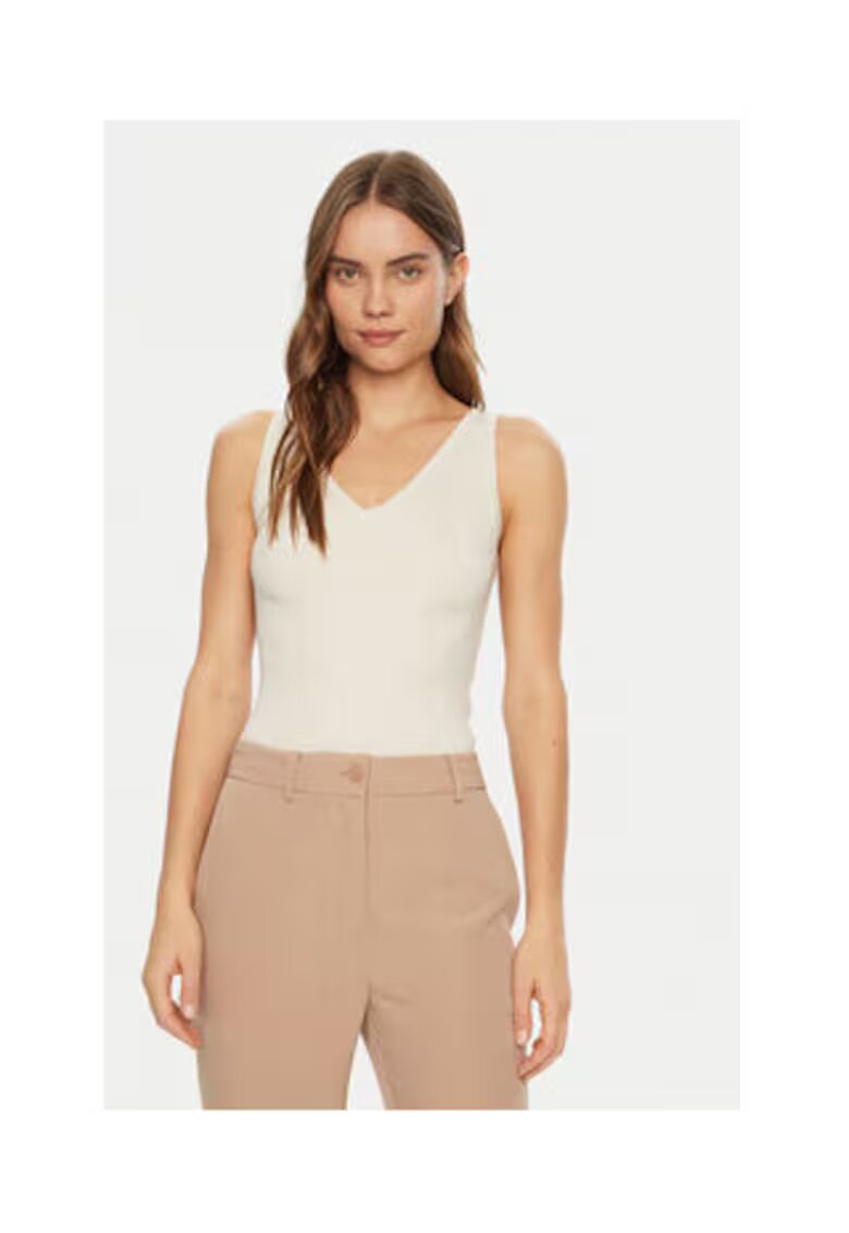 GUESS Top cu striatii si decolteu in V