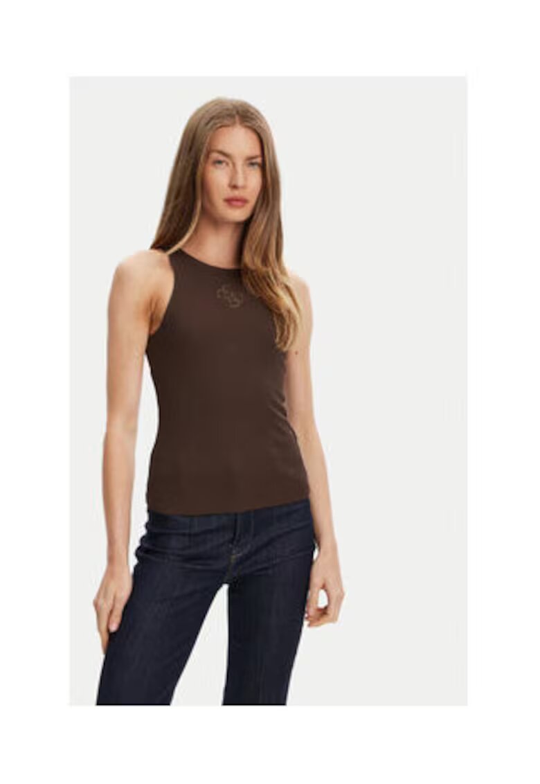 GUESS Top de dama - cu decolteu la baza gatului