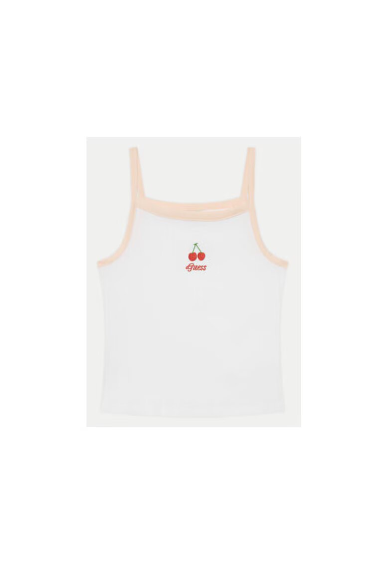 GUESS Top din amestec de bumbac cu detaliu brodat