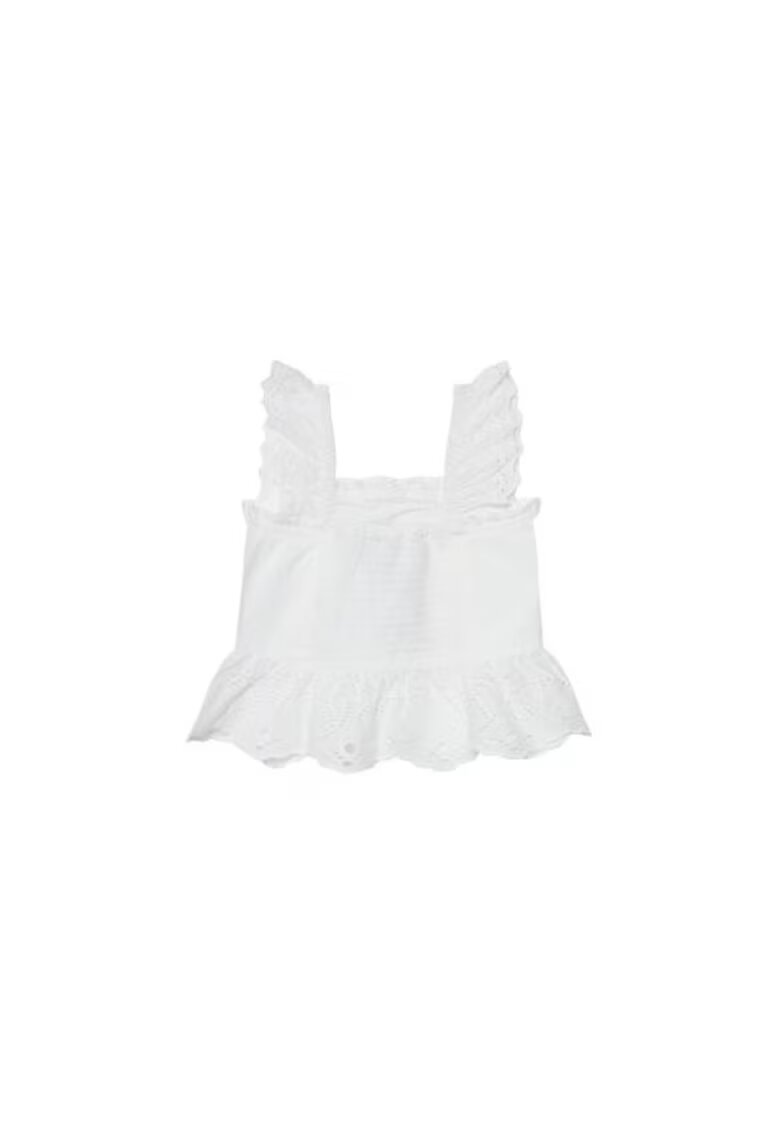 GUESS Top din bumbac cu model uni