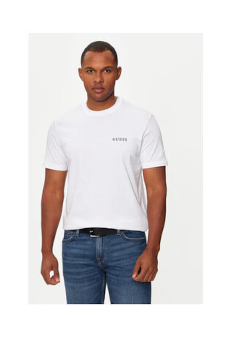 GUESS Tricou barbatesc - 100% bumbac - alb