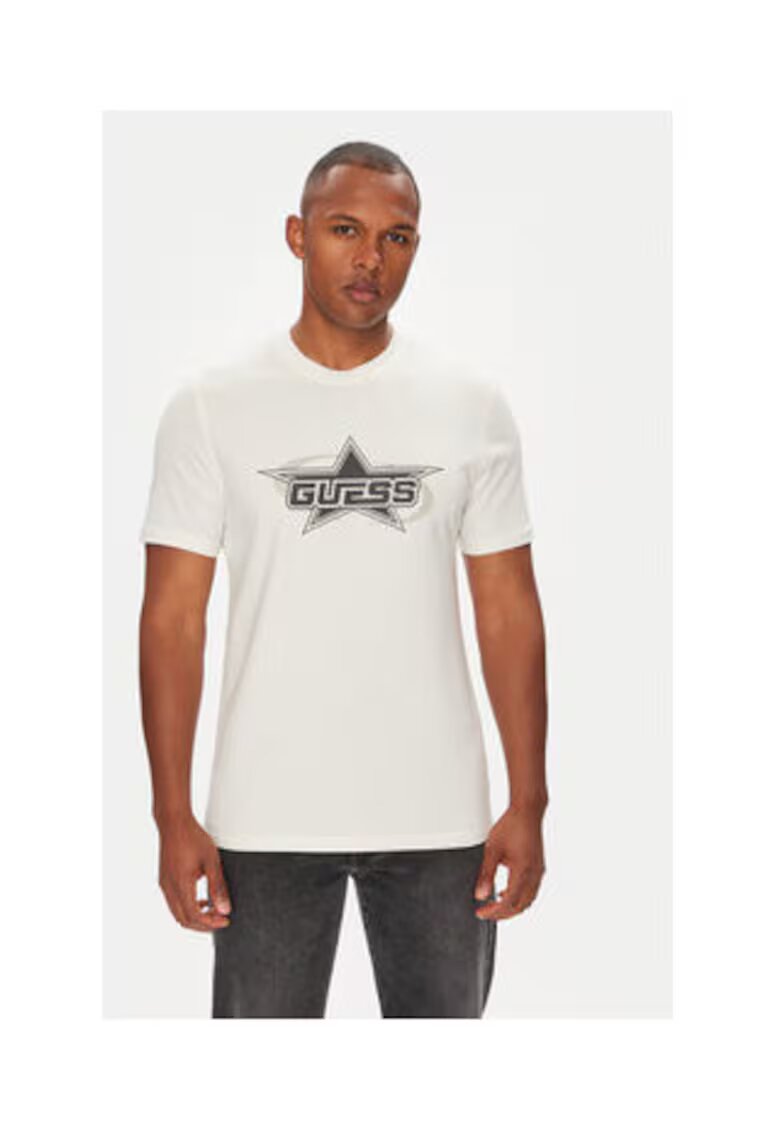 GUESS Tricou barbatesc din bumbac cu imprimeu grafic -