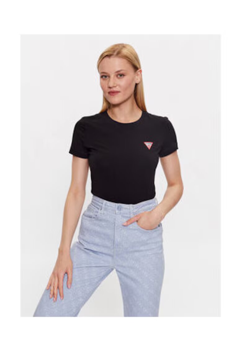 GUESS Tricou cambrat cu logo -