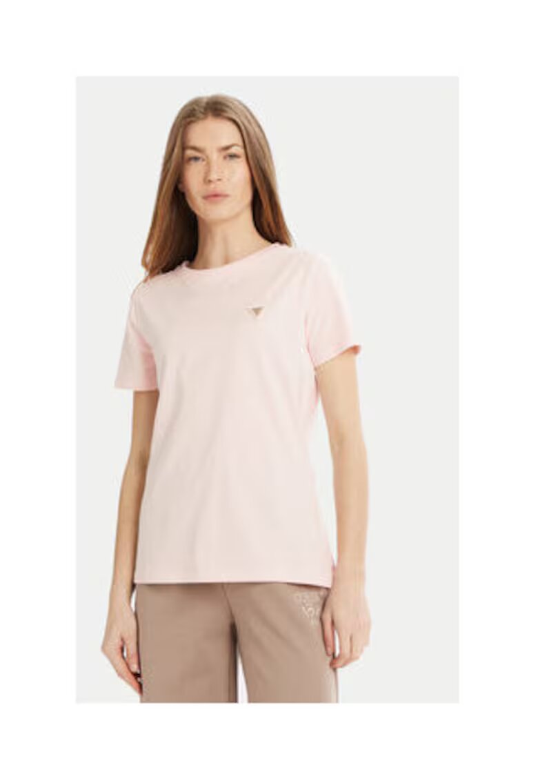 GUESS Tricou cu detaliu logo si maneca scurta