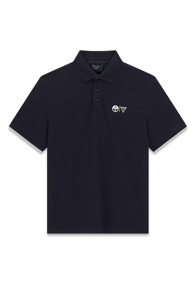 GUESS Tricou cu guler polo North Sails - Albastru ultramarin