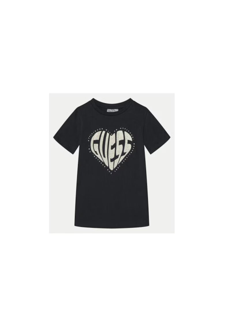 GUESS Tricou cu imprimeu inimioara