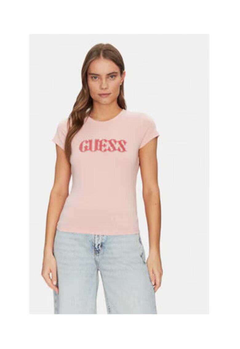 GUESS Tricou cu logo din amestec de bumbac organic 00
