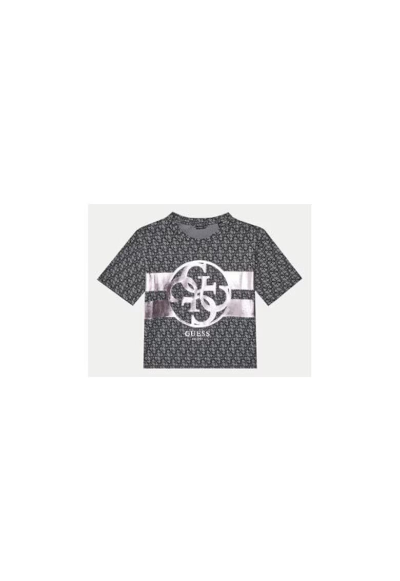 GUESS Tricou cu logo metalizat