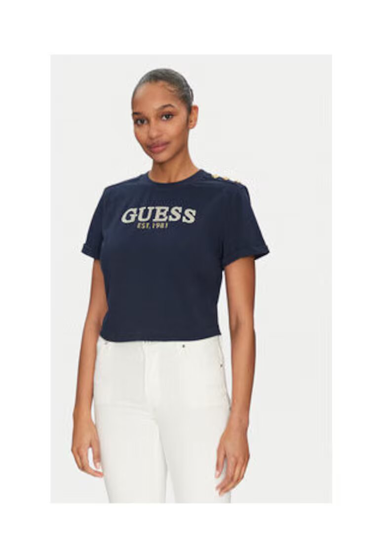 GUESS Tricou cu logo pe piept