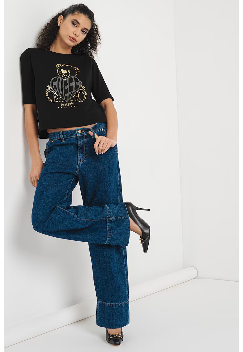 GUESS Tricou cu logo - pentru fitness - Negru