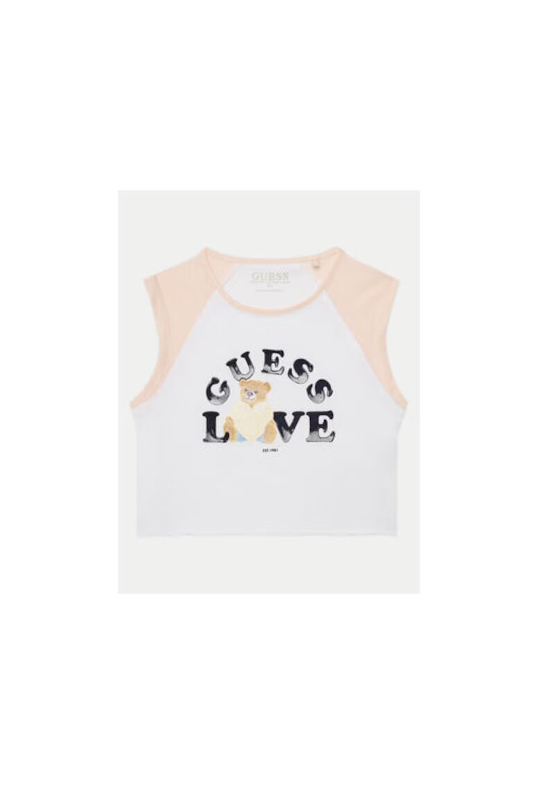 GUESS Tricou cu logo si imprimeu grafic