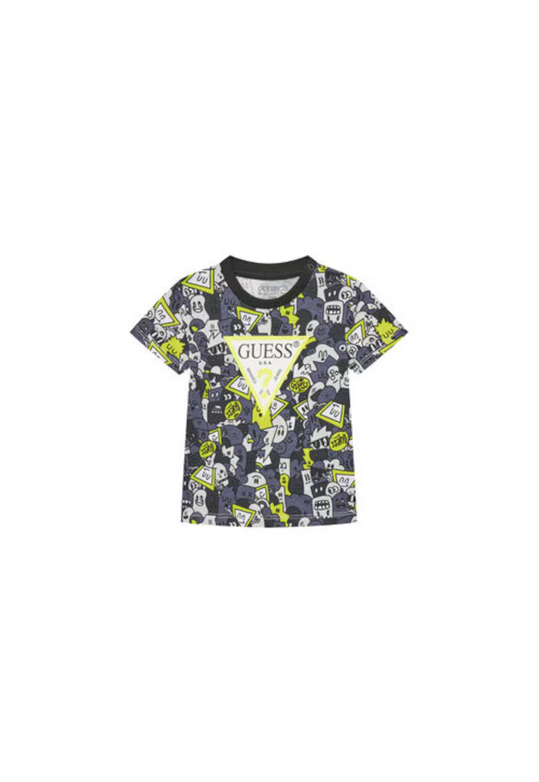 GUESS Tricou cu model si logo