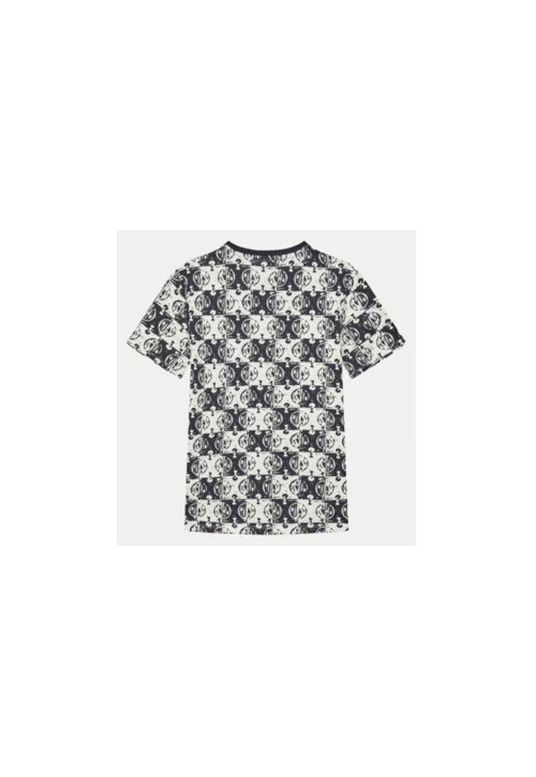GUESS Tricou Cu Monograma Si Decolteu La Baza Gatului