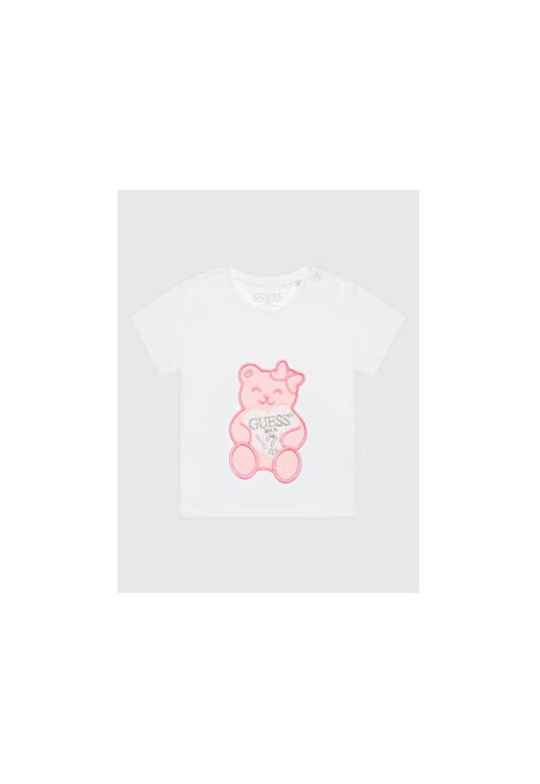 GUESS Tricou cu ursulet din amestec de bumbac organic