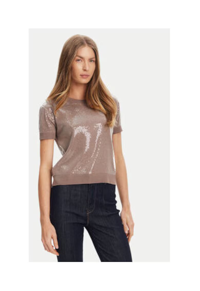 GUESS Tricou de dama - cu decolteu la baza gatului