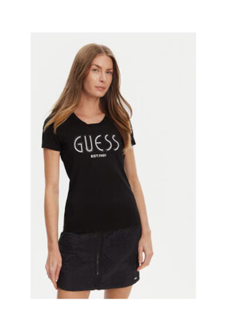 GUESS Tricou din amestec de bumbac organic -