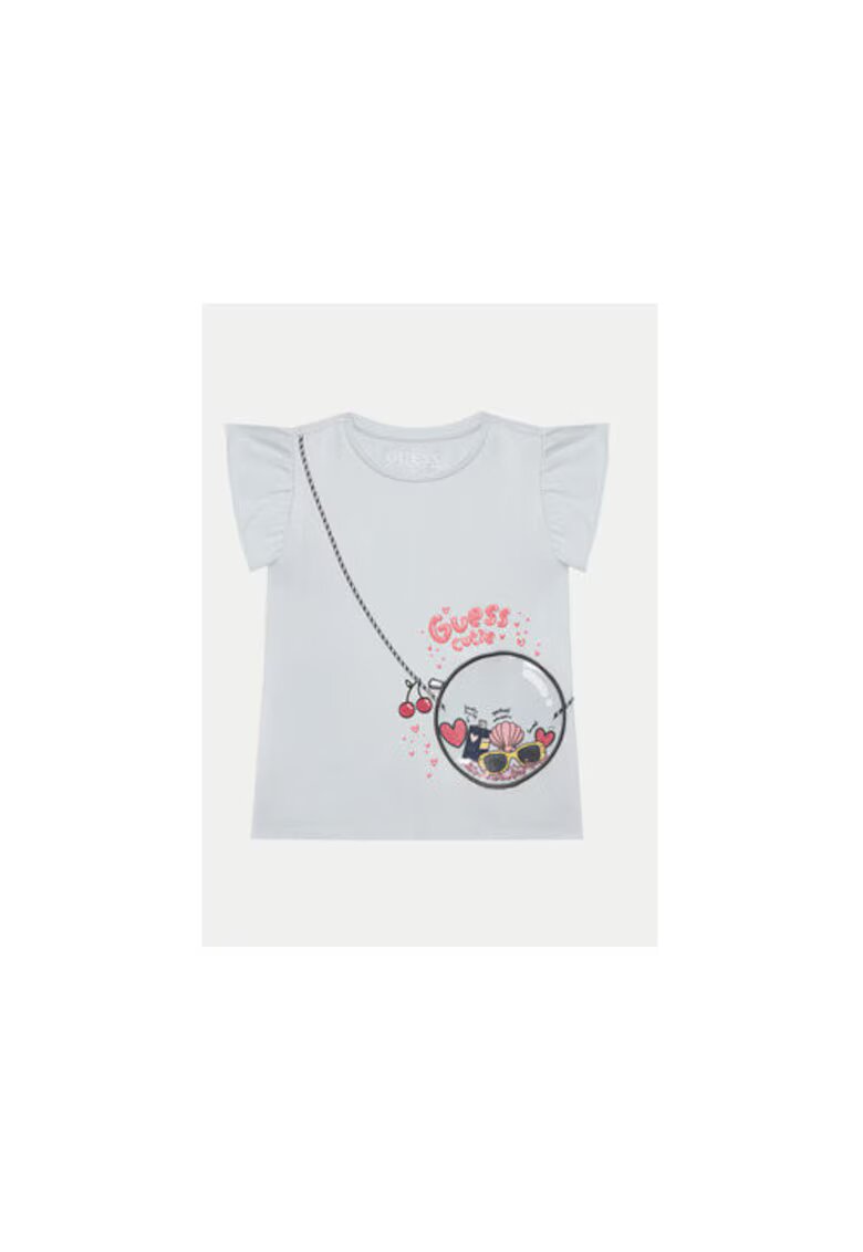 GUESS Tricou din amestec de bumbac organic cu imprimeu grafic -