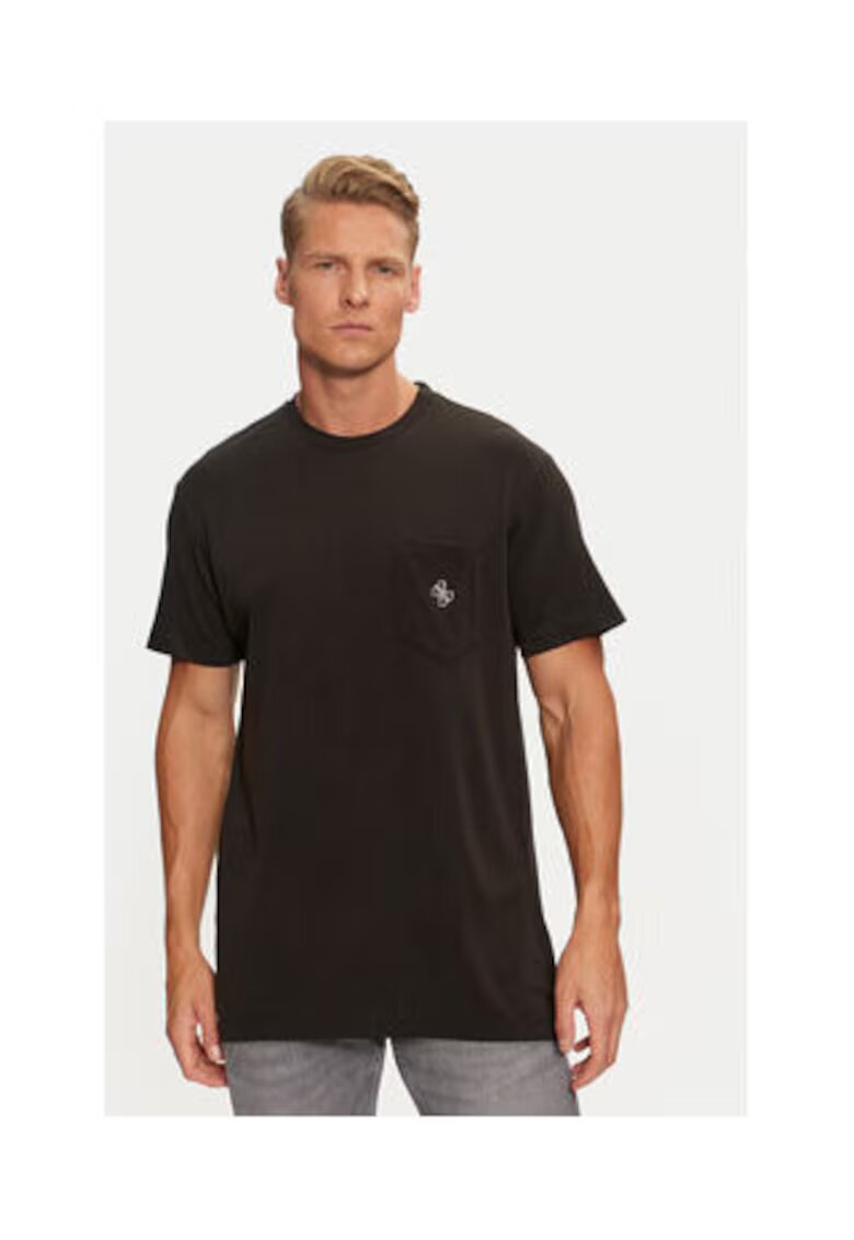 GUESS Tricou din amestec de lyocell cu buzunar aplicat pe piept