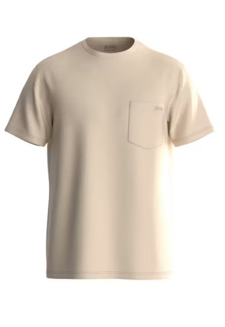 GUESS Tricou din bumbac cu buzunar pe piept