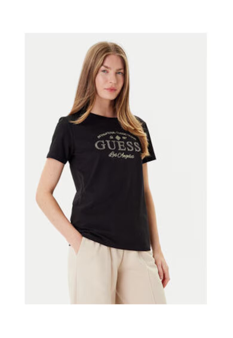 GUESS Tricou din bumbac cu logo grafic