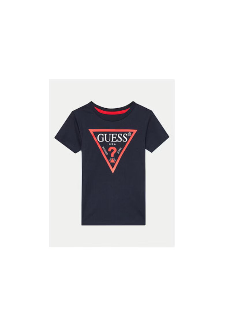 GUESS Tricou din bumbac cu logo imprimat frontal