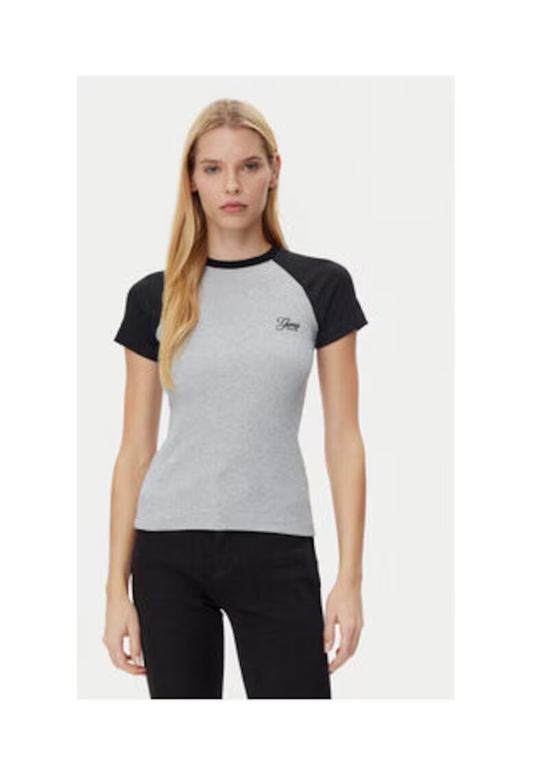 GUESS Tricou din bumbac - cu maneci scurte