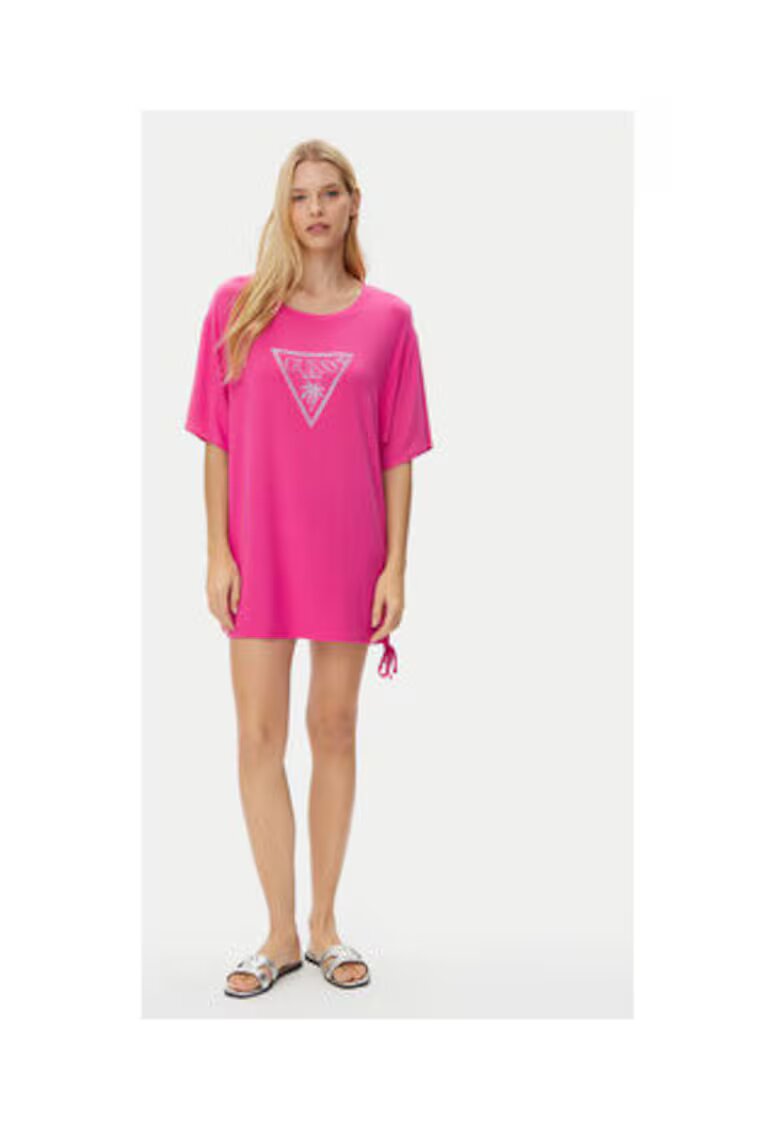 GUESS Tricou lung cu imprimeu logo