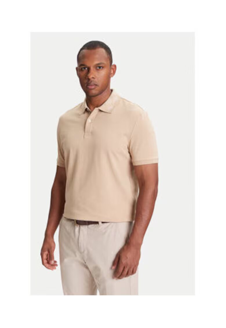 GUESS Tricou polo din bumbac cu terminatii rulate