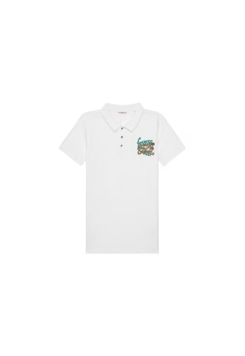 GUESS Tricou Polo din bumbac organic cu broderie