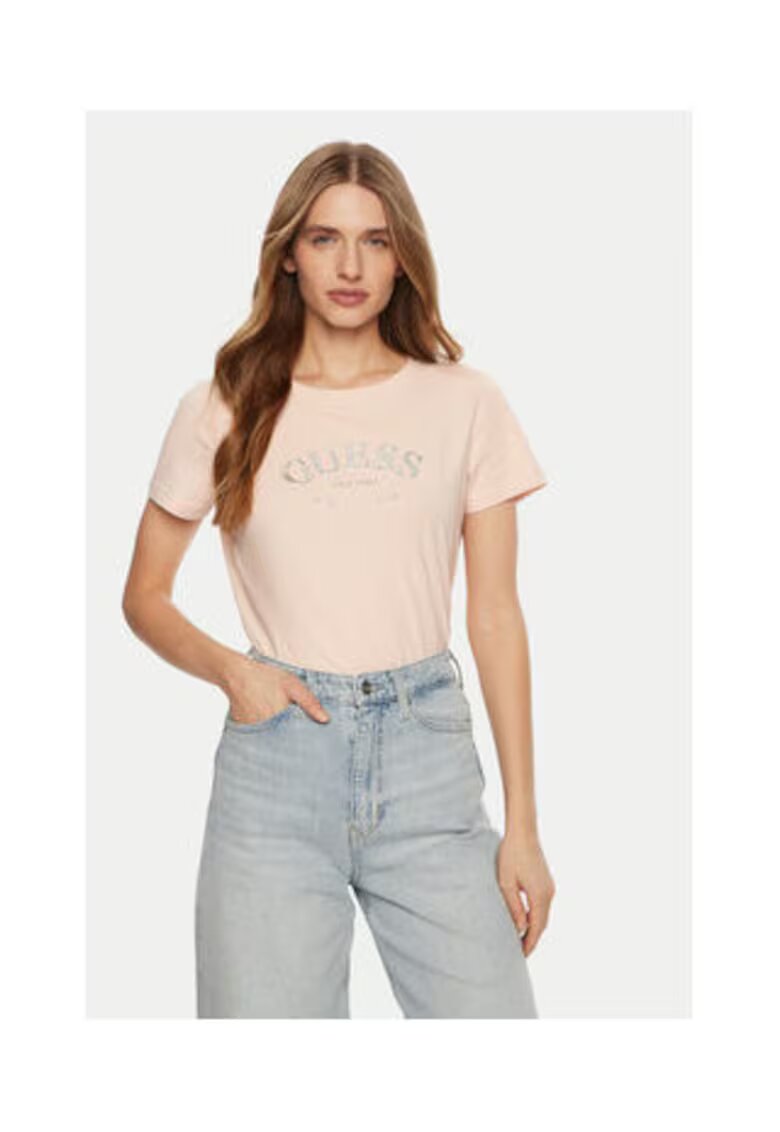 GUESS Tricou regular fit cu model