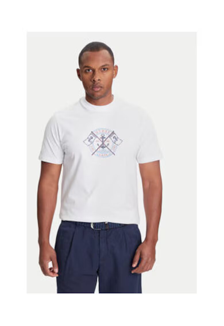 GUESS Tricou regular fit din bumbac organic cu model logo -