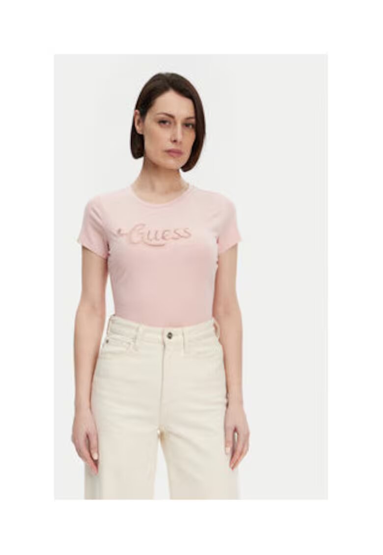 GUESS Tricou slim fit din amestec de bumbac 00