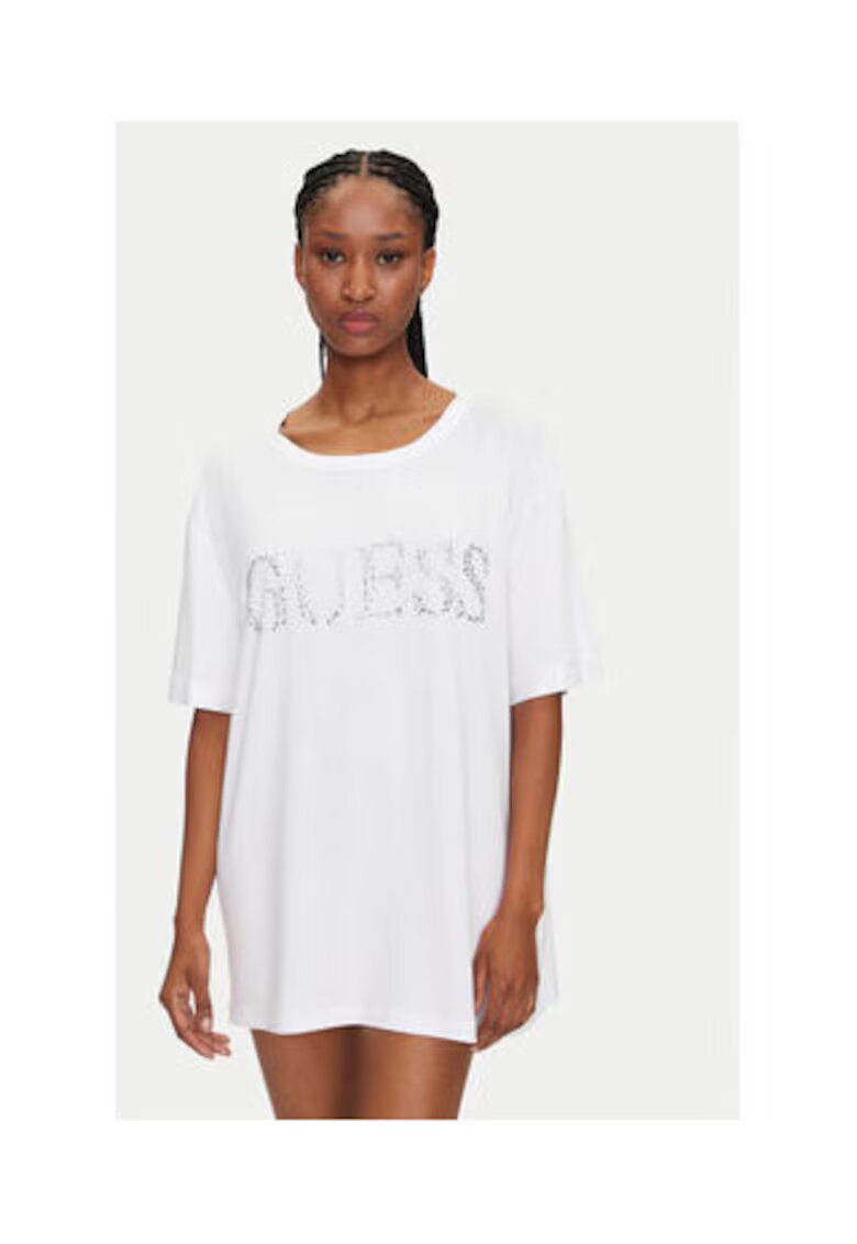 GUESS Tricou supradimensionat din vascoza