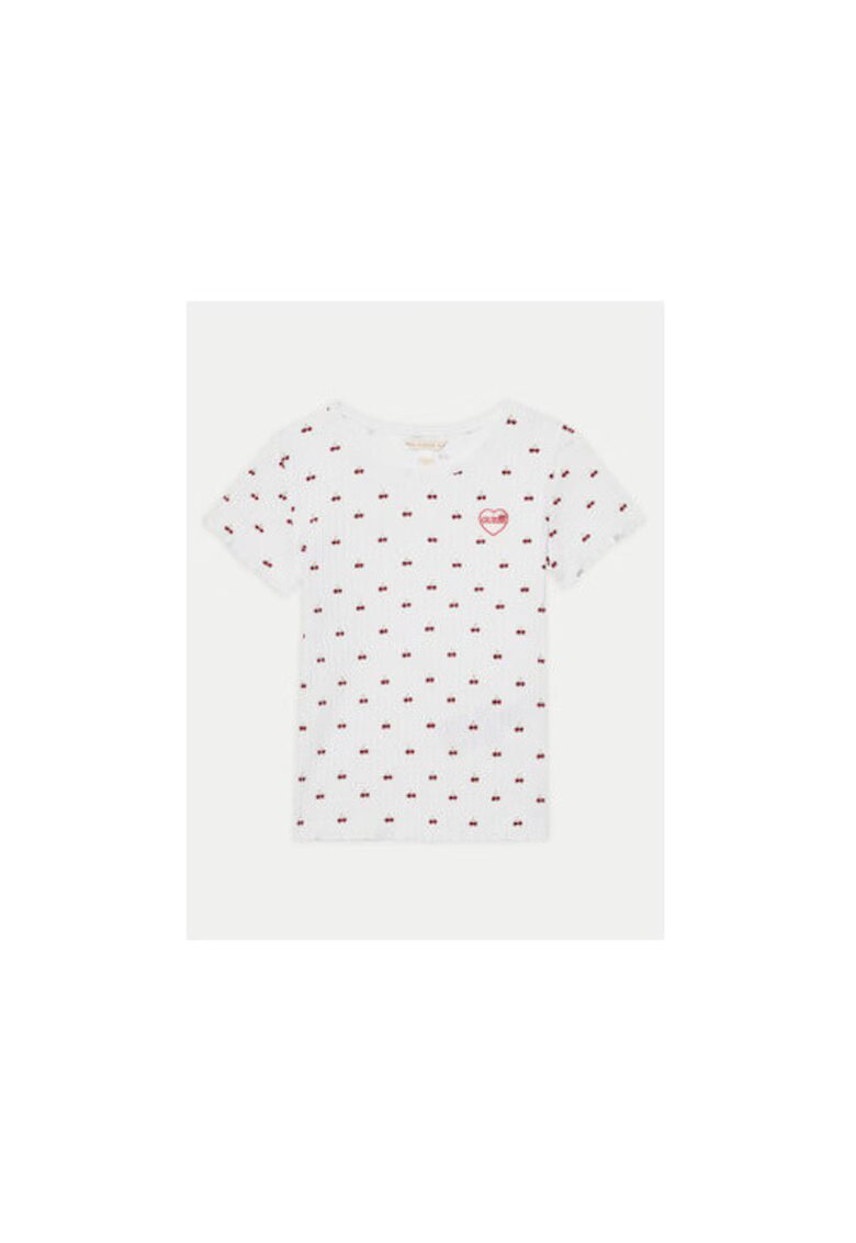 GUESS Tricoudin amestec de bumbac organic cu imprimeu cu cirese